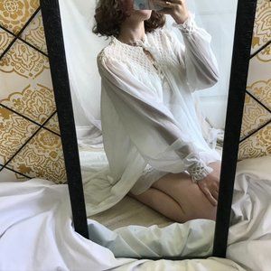 Vintage sheer long sleeved robe